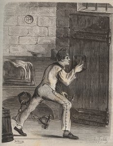 Le forcat Blouet - Gravur in „Histoire des bagnes depuis leur création à nos jours“ (1877) von Pierre Zaccone (1817-1895) (Colonia Penale - Strafkolonie) Private Sammlung von Anonymous Anonymous