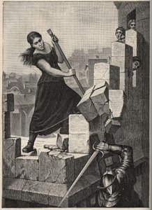 Marguerite Catherine Ponsoye alias Margot Delaye hier im Mai 1570 verteidigt die Stadt Montélimar (Frankreich) gegen die Armee von Ludwig von Nassau - Marguerite Catherine Ponsoye bekannt als „la Gandonne“ oder Margot Delaye hier im April 1570 in Montélima von Anonymous Anonymous