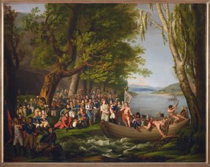 Napoleon überquert den Styx und trifft die Helden der Grande Armée, die für Frankreich gestorben sind, anonym von Anonymous Anonymous