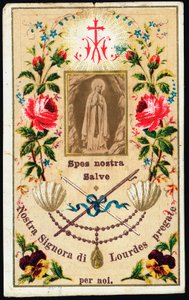 Unsere Liebe Frau von Lourdes. Andachtsbild. 20. Jahrhundert. Private Sammlung