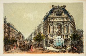 Paris 1874: Der Saint-Michel-Brunnen, Private Sammlung von Anonymous Anonymous