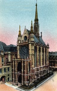 Paris: Außenansicht der Sainte-Chapelle (13. Jahrhundert, gotische Architektur). Fotografie von 1920 im „Artistic Album“ der Stadt Paris. Private Sammlung. von Anonymous Anonymous