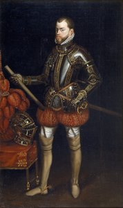 Porträt von Philipp II. (1527-1598) in Rüstung aus der Schlacht von Saint Quentin von Anonymous Anonymous