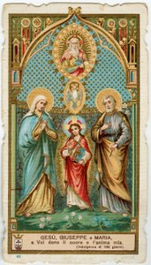 Fromme Bild: Die heilige Familie mit dem Heiligen Geist und Gott