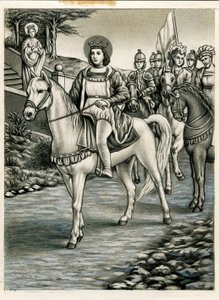 König Ludwig während des Kreuzzugs (Druck) von Anonymous Anonymous