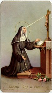 Rita von Cascia während ihrer teilweisen Stigmata
