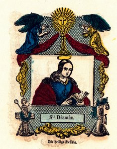 Andachtsbild: Heiliger Desiree. Gravur des 19. Jahrhunderts von Anonymous Anonymous
