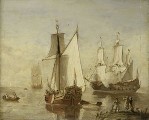 Vergnügungsyacht und Kriegsschiff von Anonymous Anonymous