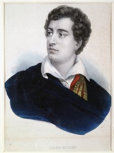Porträt des Dichters Lord George Noel Byron (1788-1824)