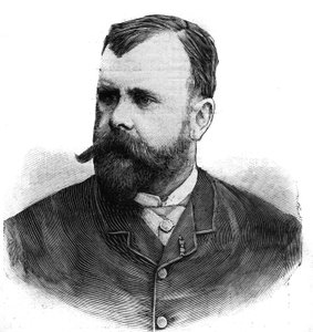 Porträt von Albert Maignan (1845-1908), französischer Maler. Gravur in "Le Petit Parisien"