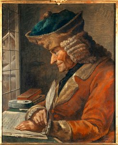 Porträt von Francois Marie Arouet Voltaire (1694-1778) in seinem Arbeitszimmer von Anonymous Anonymous
