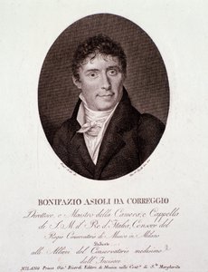 Porträt des italienischen Komponisten Bonifazio Asioli (1769-1832)