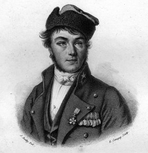 Porträt von Louis Brune (1807-1843), Retter aus Rouen. In „Portraits et histoire des hommes utiles: hommes et femmes de tous pays et de toutes conditions, qui ont des droits à la reconnaissance des hommes“ veröffentlicht und verbreitet von der Société Mont