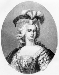 Porträt von Marie Antoinette (1755-1793), Königin von Frankreich - Gravur von 1863 in „Le Livre Rouge - Histoire De L