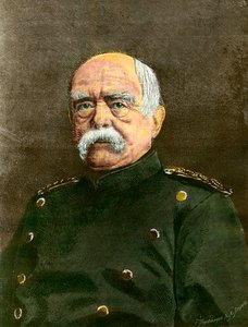 Porträt von Otto von Bismarck (1815-1898) Kanzler von Preußen. Gravur des 19. Jahrhunderts Private Sammlung