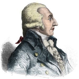 Porträt von Pierre Roger Ducos (1747-1816), französischer Politiker - Gravur in „Geschichte der Girondisten“ von Alphonse de Lamartine