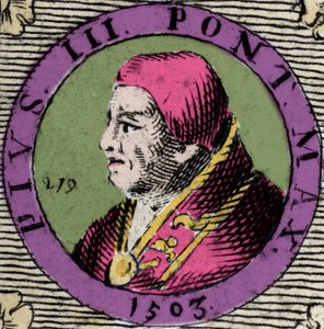 Porträt von Pius III, Francesco Todeschini Piccolomini (1439-1503), gewählter Papst am 22. September von Anonymous Anonymous