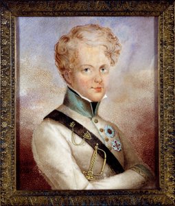 Porträt des Königs von Rom Napoleon II., Herzog von Reichstadt (1811-1832), Sohn von Kaiser Napoleon I. (1769-1821) Anonymes Gemälde. 1829 Private Sammlung