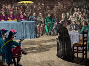 Königin Marie Antoinette vor dem Revolutionstribunal am 4. Oktober von Anonymous Anonymous