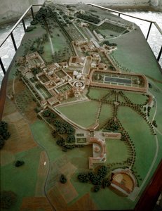 Römische Kunst: reduziertes Modell der Villa Adriana (Hadrian)