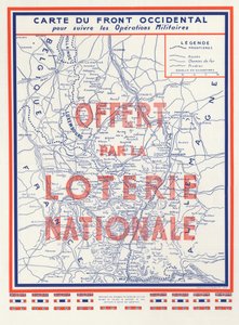Zweiter Weltkrieg - Karte der Westfront, gespendet von der National Lottery