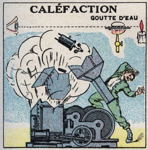 Dampferzeuger: Explosion eines Kessels verursacht durch die Kalefaktion. Anonyme Illustration von 1925. Private Sammlung. von Anonymous Anonymous