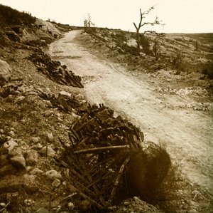 Stereoskopische Glasplatte über den Ersten Weltkrieg