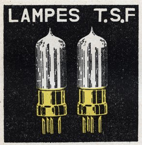 Die T.S.F.: T.S.F.-Lampen. Anonyme Illustration von 1925. Private Sammlung.