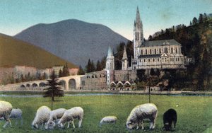 Die Basilika in Lourdes - Hautes Pyrenees (65) um 1900
