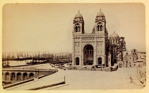 Die Stadt Marseille und ihre Umgebung um 1885-1890: Die Kathedrale im Bau
