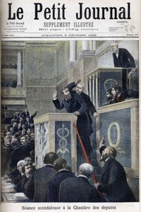 Das skandalöse Treffen der Abgeordnetenkammer: Jean Jaurès wird während einer Debatte über die Dreyfus-Affäre von Bernis angegriffen von Anonymous Anonymous