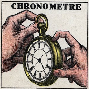 Zeit: ein Chronometer. Anonyme Illustration von 1925. Private Sammlung. von Anonymous Anonymous