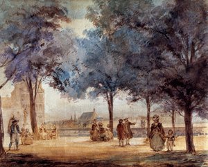 Blick auf die Terrasse der Tuilerien in Paris im Jahr 1786 von Anonymous Anonymous