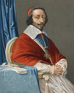 Porträt von Armand Jean Du Plessis, Kardinal von Richelieu, Prälat und französischer Staatsmann (Paris) von Anonymous Anonymous