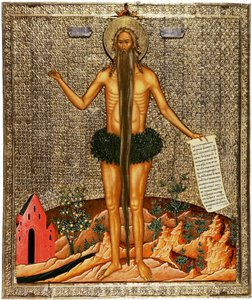 Heiliger Onuphrius, 1670er Jahre von Anonymous Russian icon painter