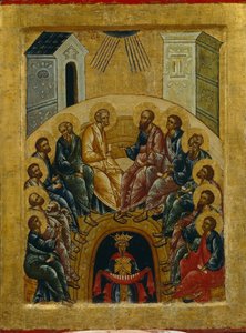 Die Herabkunft des Heiligen Geistes, 1497 von Anonymous Russian icon painter