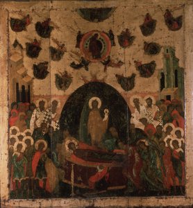 Die Entschlafung der Jungfrau, ca. 1479 von Anonymous Russian icon painter
