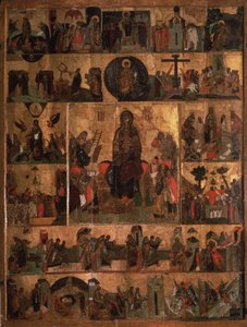 Die Verherrlichung der Jungfrau Akathist-Hymne an die Allerheiligste Theotokos, 14. Jahrhundert