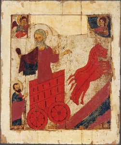Der Prophet Elija und der feurige Wagen, 13. Jahrhundert