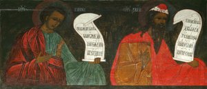 Die Propheten Micha und Sacharja, 16. Jahrhundert von Anonymous Russian icon painter