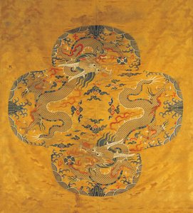 Drachen-Seidenbrokatstoff, Ende des 16. Jahrhunderts