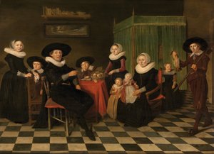 Porträt einer Familie von Anthonie (1601 73) Palamedesz