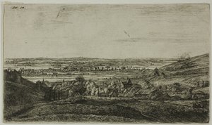 Eine Stadt in einem Tal