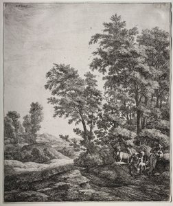 Sechs große aufrechte Landschaften mit Szenen aus Ovids Metamorphosen: Merkur und Argus