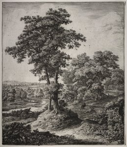 Sechs große aufrechte Landschaften mit Szenen aus dem Alten Testament: Der untreue Prophet von Juda von Anthonie Waterloo