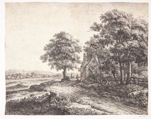 Große Linde vor einem Gasthof von Anthonie Waterloo