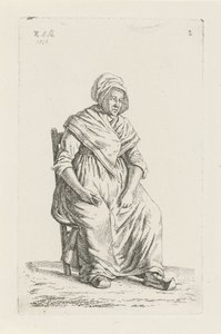 Sitzende Bäuerin aus Wallonien (Serie: Bauern und Bäuerinnen aus dem Vereinigten Königreich der Niederlande) von Anthonie Willem Hendrik Nolthenius de Man