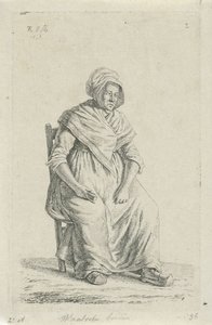 Sitzende Bäuerin aus Wallonien von Anthonie Willem Hendrik Nolthenius de Man
