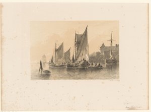 Segelboote auf dem Fluss