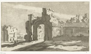 Ruinen des großen Saals der Caracalla-Thermen, Rom von Anthonie van den Bos